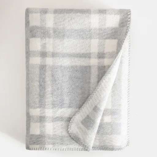 Patura Gelin, Homla, 150x200 cm, bumbac/acril/poliester, gri/alb