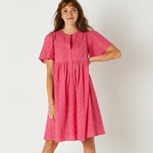 Rochie cu broderie englezească