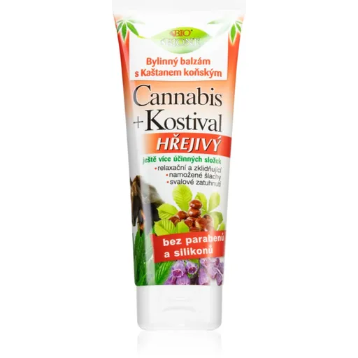 Bione Cosmetics Cannabis Kostival Gel încălzire pentru relaxarea mușchilor și articulațiilor 200 ml
