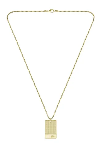 Lacoste Colier la modă placat cu aur pentru bărbați Stencil 2040220