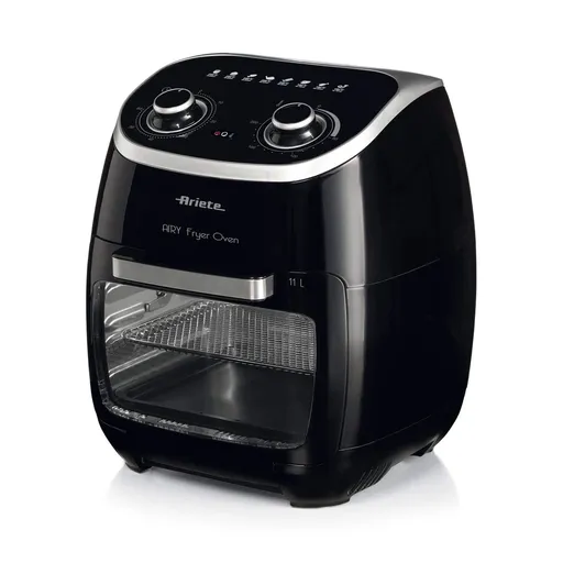 Friiteuza cuptor cu aer cald Ariete AIRY FRYER OVEN 4619/00, 2000W, 11 L, 8 programe, 80-200C, Rotisor, Timer, Negru