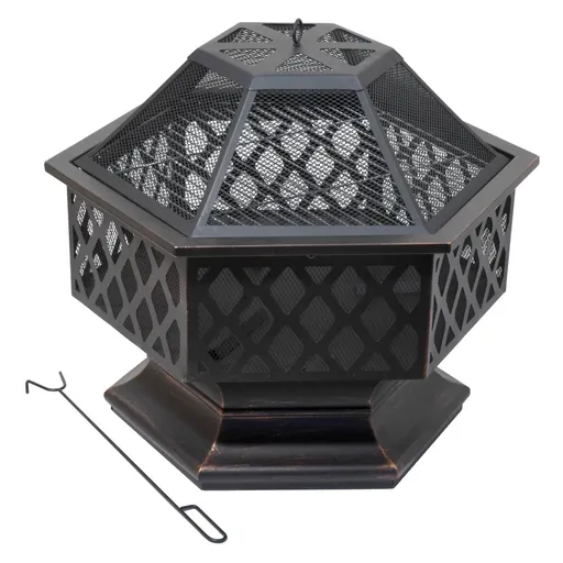 Cattara 13008 Focar cu capac Hexagon, 60,5 x 70 x62,5 cm