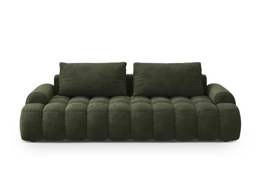 Canapea extensibila 4 locuri, Linz, Cosmopolitan Design, 250x100x84 cm, catifea, verde