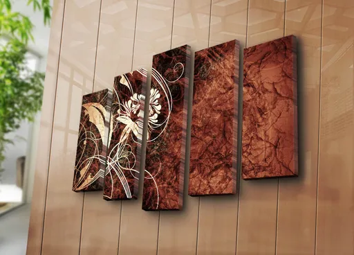 Tablou decorativ, 5PATK-212, 19 x 70 cm, Multicolor