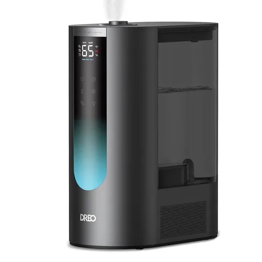 Umidificator cu ultrasunete DREO 813S cu abur cald și rece, până la 55 m², 500 ml/h, 6 l, 5 moduri, compatibil cu cartușe de demineralizare, LED, mod