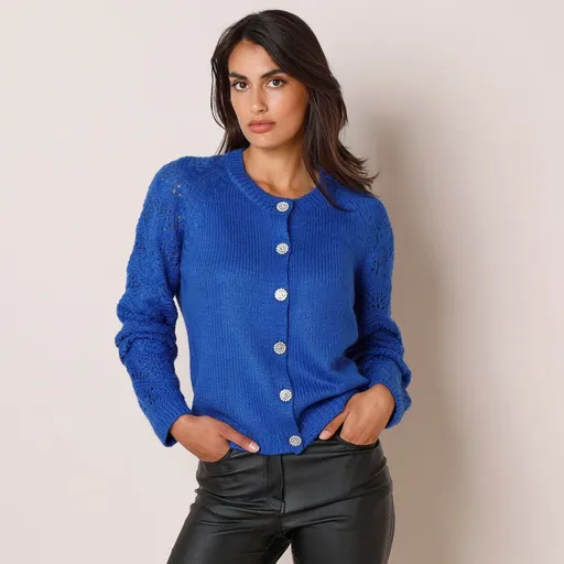 Pulover cu nasturi bias