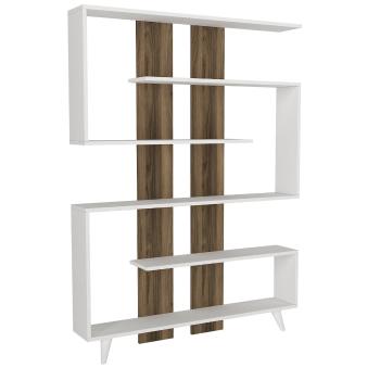 Biblioteca Rain White Walnut, maro