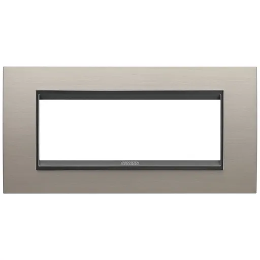 Rama ornament metal 6 module Gewiss Chorus Lux GW16206WS, aluminiu lavy