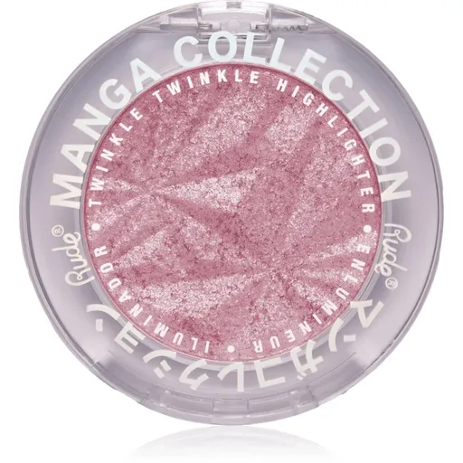 Rude Cosmetics Manga Collection Twinkle Twinkle Highlighter Pudra compacta ce ofera luminozitate culoare Sawa-Chan
