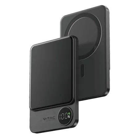 Power bank ultra slim 5000MAH wireless fast charging V-TAC SKU-7850