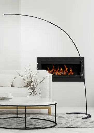 Lampadar Shanghai, TRIO, 62x210 cm, 18W, 1x SMD, metal, negru