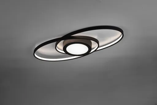 Plafoniera Galaxy, RL, 57x23x4 cm, 28W, 1x SMD, metal, negru