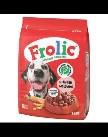 FROLIC Naturally Irresistible 2,6 kg hrana semi-umeda pentru caini, cu vita