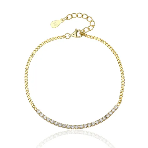 JVD Brățară strălucitoare placată cu aur cu zircon SVLB0557XJ6GO18