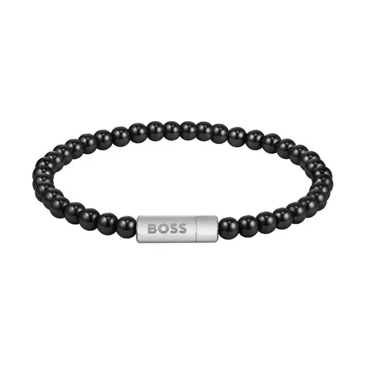 Hugo Boss Brățară din mărgele cu onix Sphere 1580789 19 cm