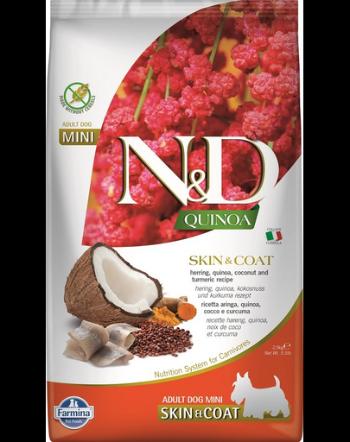 FARMINA N&amp;D Quinoa Hrana dietetica pentru caini de talie mica, cu hering si nuca de cocos 2,5 kg