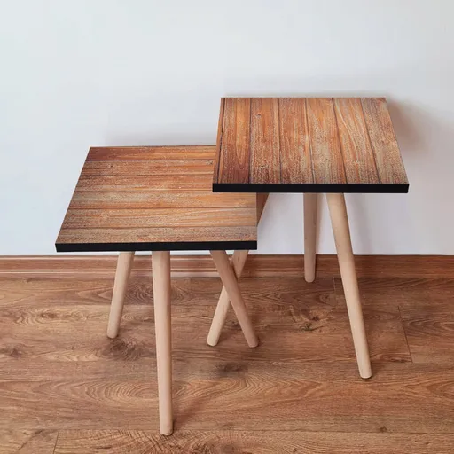 Set masute 2 piese, Hanah Home, 2Shp354, Maro