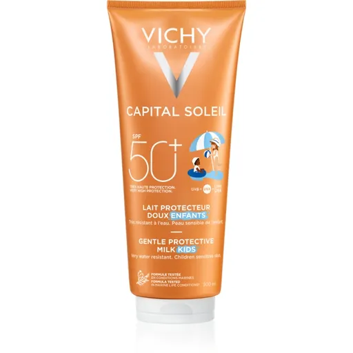 Vichy Capital Soleil Gentle Milk Lapte de protecție pentru copii pentru fata si corp SPF 50 300 ml