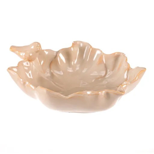 Adăpătoare pentru păsări List, crem, 26 x 26 x 7cm