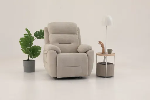 Fotoliu cu recliner, Atelier del Sofa, 752EST1508, Frame: 70% HORNBEAM/30% MELAMINE COATED CHIPBOARD, Crem