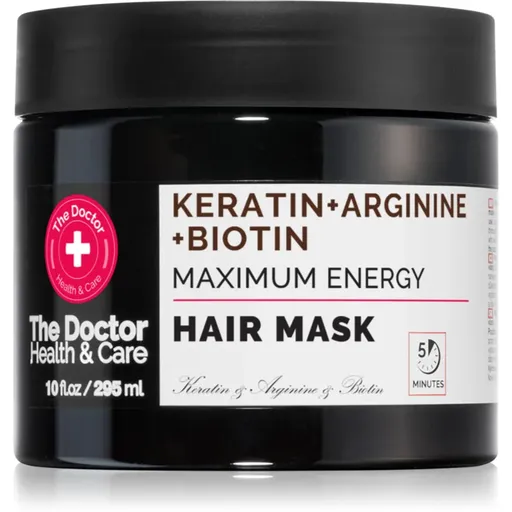 The Doctor Keratin + Arginine + Biotin Maximum Energy masca cu keratina pentru păr 295 ml