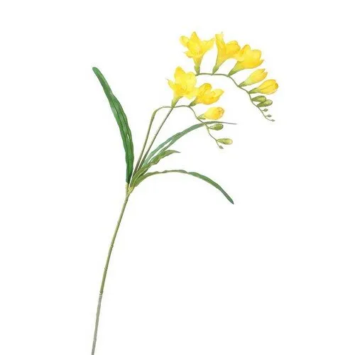 Floare artificiala Freesia galben, 57 cm
