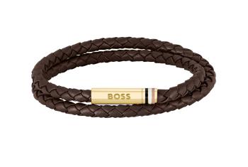 Hugo Boss Brățară dublă din piele Ares 1580670 19 cm