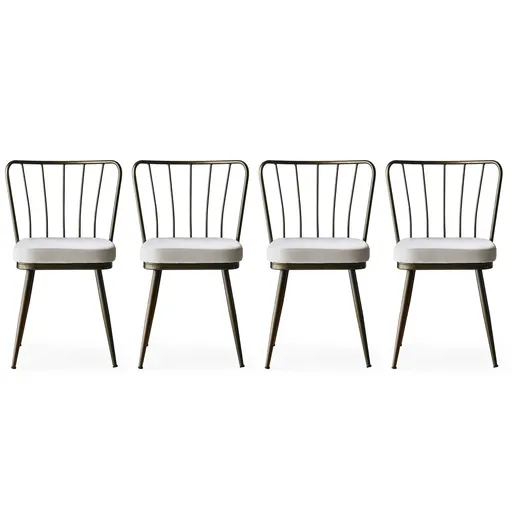 Set scaune 4 piese, Hanah Home, Yıldız, Bej