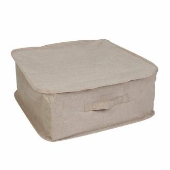 Cutie de depozitare textile Compactor pentru haine și pături cu fermoar Sandy 46 x 46 x 20,5 cm