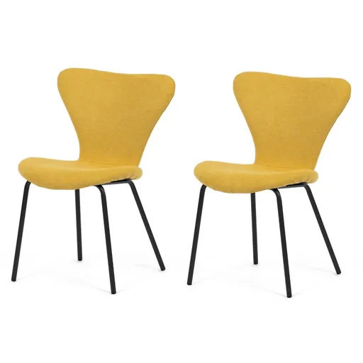 Set de scaune de sufragerie CT-S8010 YEL2, 2 buc., galben