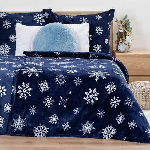 Lenjerie de pat din microflanel 4Home Midnight Snowfall, 160 x 200 cm, 70 x 80 cm