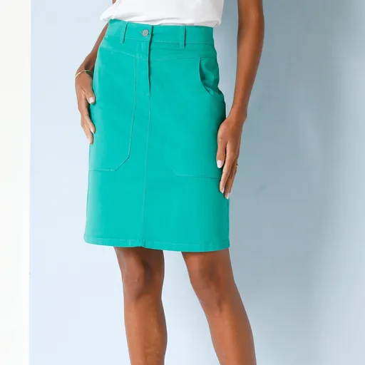 Fustă dreaptă din twill