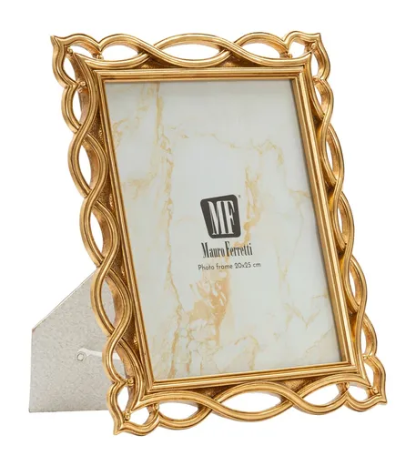 Rama foto Wave, Mauro Ferretti, 20x25 cm, polirasina/sticla, auriu