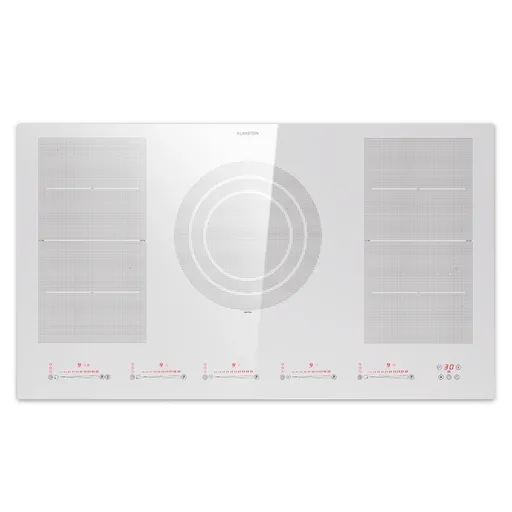 Klarstein Masterzone 90 Flex, plită cu inducție, max. 12 600 W, încorporat, 5 zone Flex, tehnologie ThermoBoost, Smart Flex