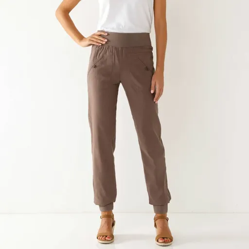 Pantaloni lungi terminați cu tiv elastic