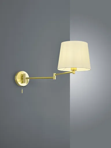 Lampa de perete Lyon, TRIO, 25.5x32.5 cm, 60W, 1x E27, metal, bronz mat/alb