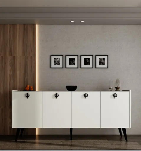 Consola, Hanah Home, Ay Tasi Kaya, 180x79x40 cm, Alb