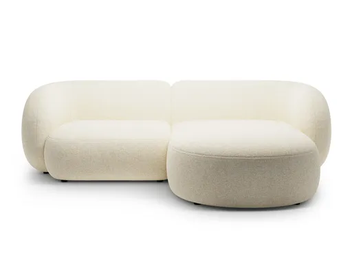 Coltar dreapta 2 locuri, Kate, Micadoni Home, 255x176x76 cm, tesatura structurata, bej deschis