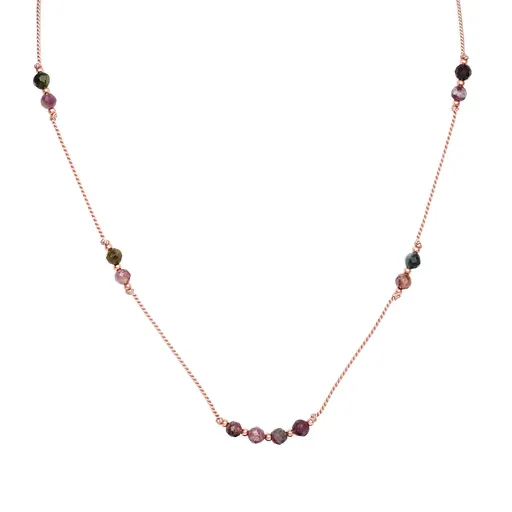 Agato Colier șnur cu turmaline în nuanța de pepene verde HE30K3RG-LP