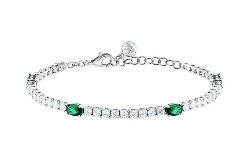 Morellato Brățară strălucitoare în stil tenis cu zirconii cubice verzi Tesori SAIW267