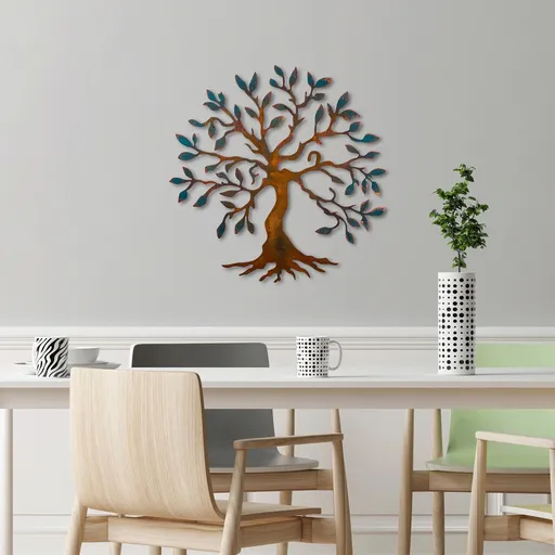 Decoratiune de perete, Tree, 60 x 60 cm, Multicolor