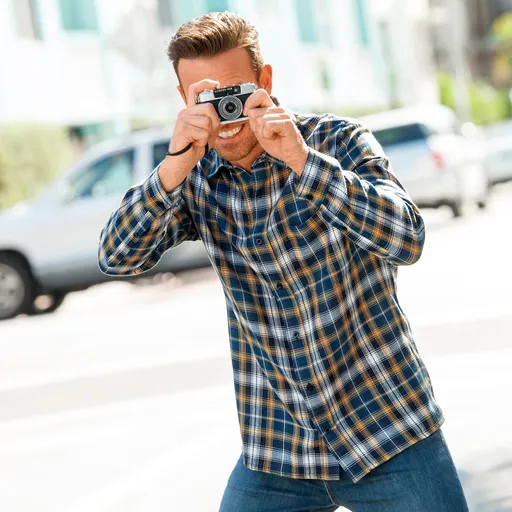 Cămașă extra-lungă din flanel în carouri