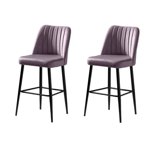 Set de scaune de bar Vento Lilac and Black, 2 buc., mov, 2 buc.
