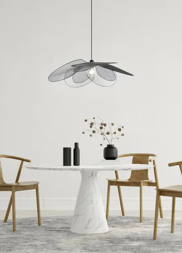 Lustra Fleure, RL, 87x150 cm, 60W, 1x E27, metal, negru mat