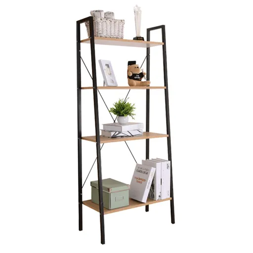 Raft cu 4 etajere Thea, negru, 60 x 35 x 149 cm, negru