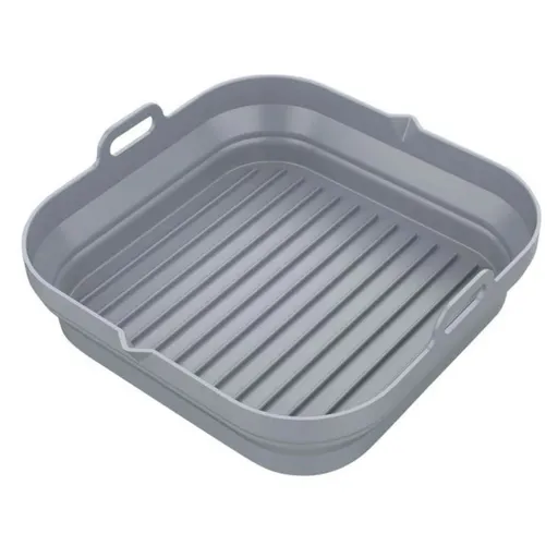Set 2 forme din silicon pentru Airfryer Klausberg KB 7790, 21x20.3 cm, Pana la 230°C, Fara BPA, Gri
