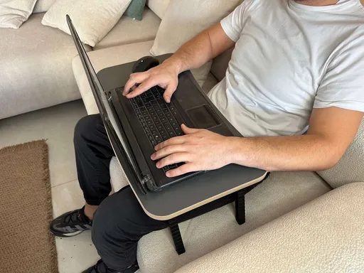 Masuta laptop, Hanah Home, Milton, 60x24x34 cm, Antracit