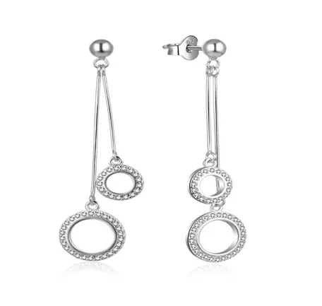 MOISS Cercei eleganți stilați Cercuri cu zircon E0003042