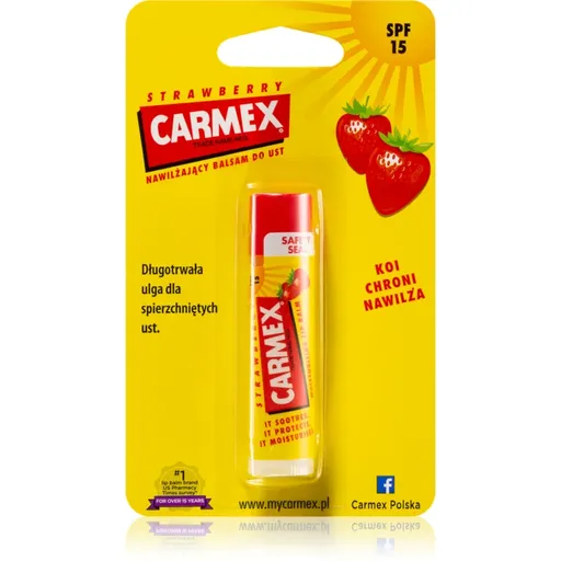 Carmex Strawberry balsam pentru buze cu efect hidratant SPF 15 4.25 g