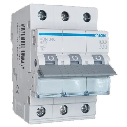 Siguranta automata 3P 40A 6kA curba B Hager MBN340